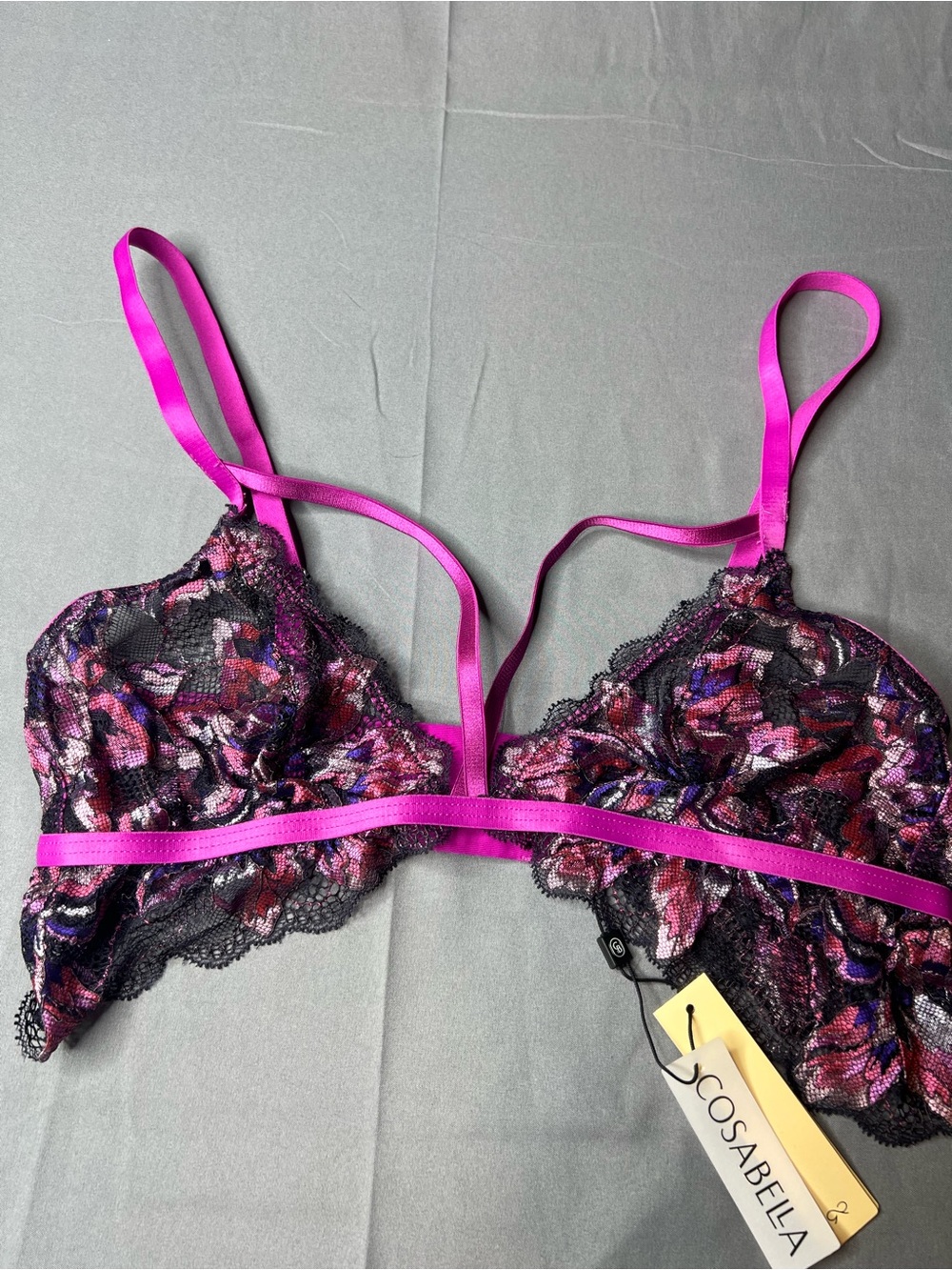 Cosabella Paradiso Triangle Bralette Himalayan Sky Size S NWT